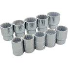 Gray Tools 10 Piece 3/4" Drive, 12 Point SAE Standard, Chrome Socket Set, 15/16"-1-5/8"-Contains Sizes: 15/16", 1", 1 1/16", 1 1/8", 1 1/4", 1 5/16", 1 3/8", 1 7/16", 1 1 /2", 1 5/8".