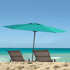CorLiving UV and Wind Resistant Beach/Patio Umbrella, Blue (PPU-660-U)-Auger attachment firmly anchors umbrella in sand or dirt