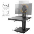 North Bayou 22"-32" Desktop Sit-Stand Workstation - ST15-Weight Capacity: 4.4 - 24.2 lbs