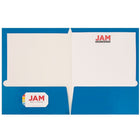 JAM Paper Glossy Two Pocket Presentation Folders, Royal Blue, 100 Pack (AMP00334B)-2 pocket