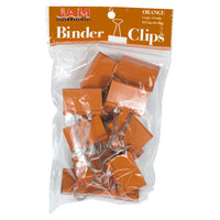JAM Paper Binder Clips, Large, 41 mm, Orange, 12 Pack (340BCor)-41 mm binder clip