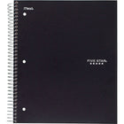 Five Star 1-Subject Premium Notebook, 11 x 8-1/2", 100 Sheets, Black Cover-Contains 100 sheets of full size college ruled Neat Sheet perforated pages, white sheets with margin and Spiral Lock wire