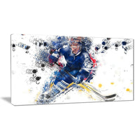Designart Hockey Penalty Shot Canvas Art Print, (PT2553-32-16)-Print