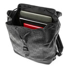 The Rolling Stones Paint it Black Collection Leather Backpack - Black-Top nylon handle for easy grip
