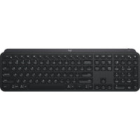 Logitech MX Keys Advanced Wireless Illuminated Keyboard - Black-Spherically-dished keys match the shape of your fingertips, offering satisfying feedback with every tap