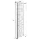 Azar Displays 16.75"W x 60"H Powerwing Pegboard Display, Solid Black (700356-BLK)-Hanging hardware included (2 metal U-hooks; 2 metal S-hooks; 2 plastic zip ties)