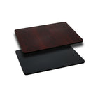 Flash Furniture 24" x 30" Rectangular Table Top with Black or Mahogany Reversible Laminate Top-Restaurant Dining Table Top
