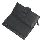 Club Rochelier Ladies Clutch with Tab Wallet - Black-Dimensions: 7.08" L x 0.98" W x 3.94" H