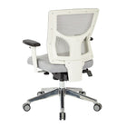 Pro-Line II White Mesh Mid Back Manager's Chair and Padded Seat, Height Adjustable Back-One Touch Pneumatic Seat Height Adjustment