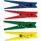 Teacher Created Resources 2 7/8" x 3/8" Plastic Clothespins, 120 Pack (TCR20649)-Red/blue/green/yellow