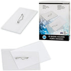 Merangue Fold-over Name Badge with Pin, 100 Pack (1008-7421-00-000)-Clear plastic fold over name badge with pin