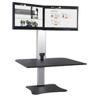 Victor High Rise Electric Dual Monitor Standing Desk (DC450)-Transforms any sit down desk into a sitting OR standing desk