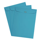JAM Paper 9 x 12 Open End Catalog Envelopes with Clasp Closure, Brite Hue Blue, 100 Pack (73821)-Opening: open end