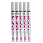 JAM Paper Marvy Uchida Fine-Point Opaque Paint Marker - Silver - 5 Pack (7665909g)-Opaque paint marker features a fine calligraphy tip for creating detailed designs