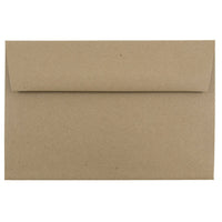 JAM Paper A9 Invitation Envelopes, 5.75 x 8.75, Brown Kraft Paper Bag Recycled, 250 Pack (LEKR875H)-Brown Kraft paper bag recycled envelope