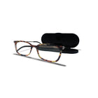 ThinOptics - Lunettes de lecture FrontPage Brooklyn - Force +2,00 - Tortue avec étui noir Milano-5