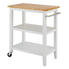 TRINITY Kitchen Cart, White (TBFLWH-1402)-Ideal for any kitchen task