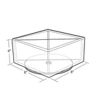 Azar Deluxe Four Compartment Revolving Desk Organizer, Clear, 8" x 8" x 4", 2/Pack (556359)-Clear Crystal Styrene
