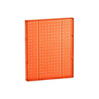 Azar Displays 20" x 16" Pegboard 1-Sided Wall Panel, Translucent Orange, 2 Pack-For use with flat surface