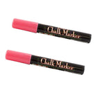 Marvy Uchida Broad-Point Liquid Chalk Markers - Erasable - Dustless - Coral Pink - 2 Pack-Colour: Coral Pink