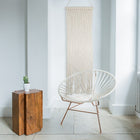 Truu Design Macrame Wall Hanging Decor, 16 x 55 inches, Cream-Made from natural cotton cord, knotted in an intricate design