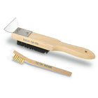 Felton Brushes Small Cleaning Scratch Brushes, Brass, 3 x 7 Wire Rows, 7-3/4" Long - 36 Pack-Brush Length: 1-1/2"