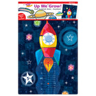TREND enterprises, Inc. Up We Grow! Growth Chart Learning Set-Bold, colourful rocket, planets, and stars with metric and imperial units