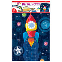 TREND enterprises, Inc. Up We Grow! Growth Chart Learning Set-Bold, colourful rocket, planets, and stars with metric and imperial units