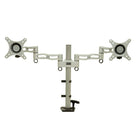 DAC MP-200 Height adjustable Articulating Monitor Arm, Dual Arm, Silver-Monitors up to 27" (69 cm) can be rotated allowing both portrait and landscape viewing side by side or back to back