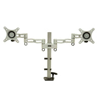 DAC MP-200 Height adjustable Articulating Monitor Arm, Dual Arm, Silver-Monitors up to 27" (69 cm) can be rotated allowing both portrait and landscape viewing side by side or back to back