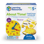 Learning Resources About Time! Small Group Activity Set - Multicolor-Turn time lessons into an interactive game with included time cards and dice