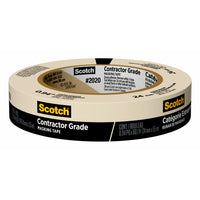 Scotch Contractor Grade Masking Tape 24 mm x 55 m-Achieves the best paint lines when used on semi-smooth to semi-rough surfaces