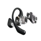 Shokz OpenFit Bluetooth Headset Noise Cancelling Mic Around Ear Air Conduction - OpenBass - Black-Around-Ear Comfort: Secure fit, enduring comfort for extended use