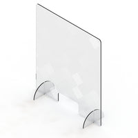 Mark Maker Acrylic Sneeze Guard - 18" x 23.75" - Design #4-Available with acrylic feet to easily stand on countertops for portability and quick installation with no tools required.