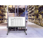 Luxor Mobile Magnetic Double-Sided Ghost Grid Whiteboard, 72" x 40"-Painted steel whiteboard surface resists ghosting and staining