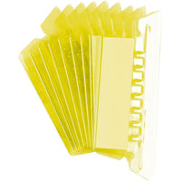 Pendaflex Yellow Flexible Tabs - 2" - 25 Pack-Soft plastic tab is designed to allow for easy insertion into hanging folders