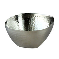Elegance Stainless Steel Hammered Square, Bowl 10"-Set Includes: 1 Piece