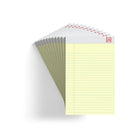 TRU RED Narrow Ruled Perforated Notepad - 5" x 8" - Canary - 50 Sheets/Pad - 12 Pack-Standard perforated notepad for everyday writing