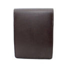 Ashlin Pavia Pen Case, Dark Brown-6 separate sections for the pens.