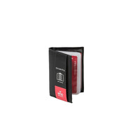 CHAMPS Leather RFID Center Passcase Card/ID Wallet, Key Fob Combo, Black-20 Center Pylar Windows