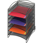 Safco Onyx Steel Mesh Literature Organizer-Simple, modern design made of steel mesh construction