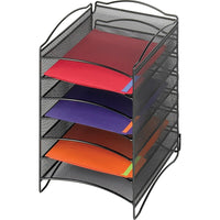 Safco Onyx Steel Mesh Literature Organizer-Simple, modern design made of steel mesh construction