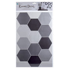 Truu Design Grey Hexagon Peel and Stick Wall Decals, 12.4 x 19.1 inches, Multicolor, 6 Pieces-Perfect size: overall decals measure 11.02"L x 19.1"H in dimensions and can be placed in any order on the wall