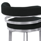 Armen Living Prinz 26" Counter-Height Swivel Bar Stool - Black-Spot Clean