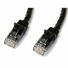 StarTech Black Gigabit Snagless RJ45 UTP Cat6 Patch Cable, 25ft Patch Cord, 25 Ft.-50-micron gold connectors ensure optimum conductivity while eliminating network signal loss due to oxidation or corrosion