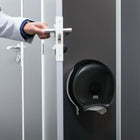 Tork Single Jumbo Bath Tissue Roll Dispenser - Smoke-Smooth cover is easy to clean and maintain