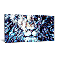 Designart Leader of the Pack Lion Canvas Art, (PT2406-32x16)-Print