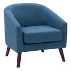 CorLiving LSS-151-C Elwood Modern Tub Chair in Blue-Modern tapered legs for stability