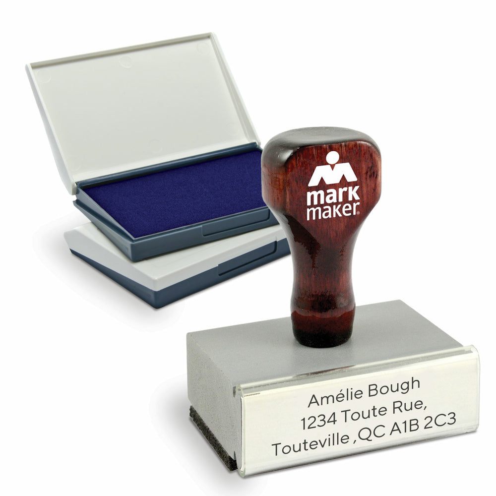 Sterling Marking Products Custom Name and Address Stamp, Rubber With Blue  Ink Pad | staples.ca