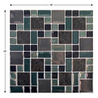 CTG Brands Multi Square Glossy Wall Tile, 10" x 10", Black, 6 Pack-Versatile: use the peel and stick backsplash wallpaper for kitchen sink walls, bathroom backsplash, bedroom walls, laundry room, staircase, or on any other flat surfaces that are non-porous surfaces